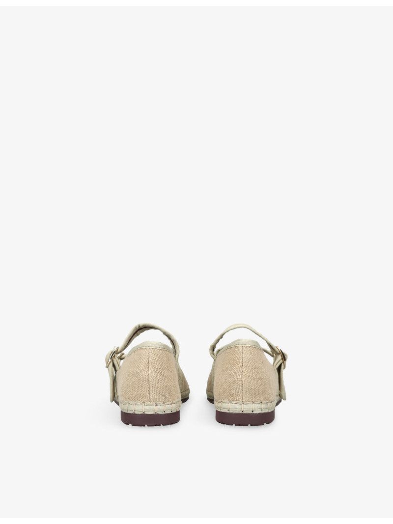 FLABELUS Claire Linen Mary-Jane Flats outlook