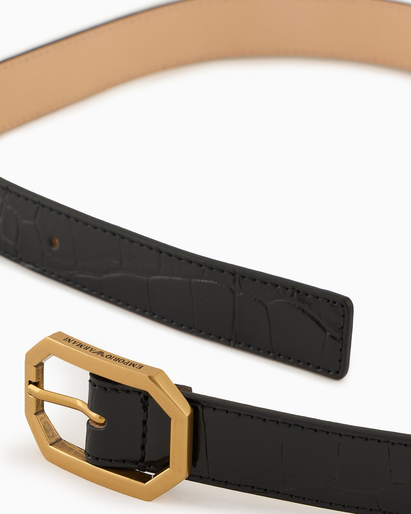 EMPORIO ARMANI Mock croc belt outlook
