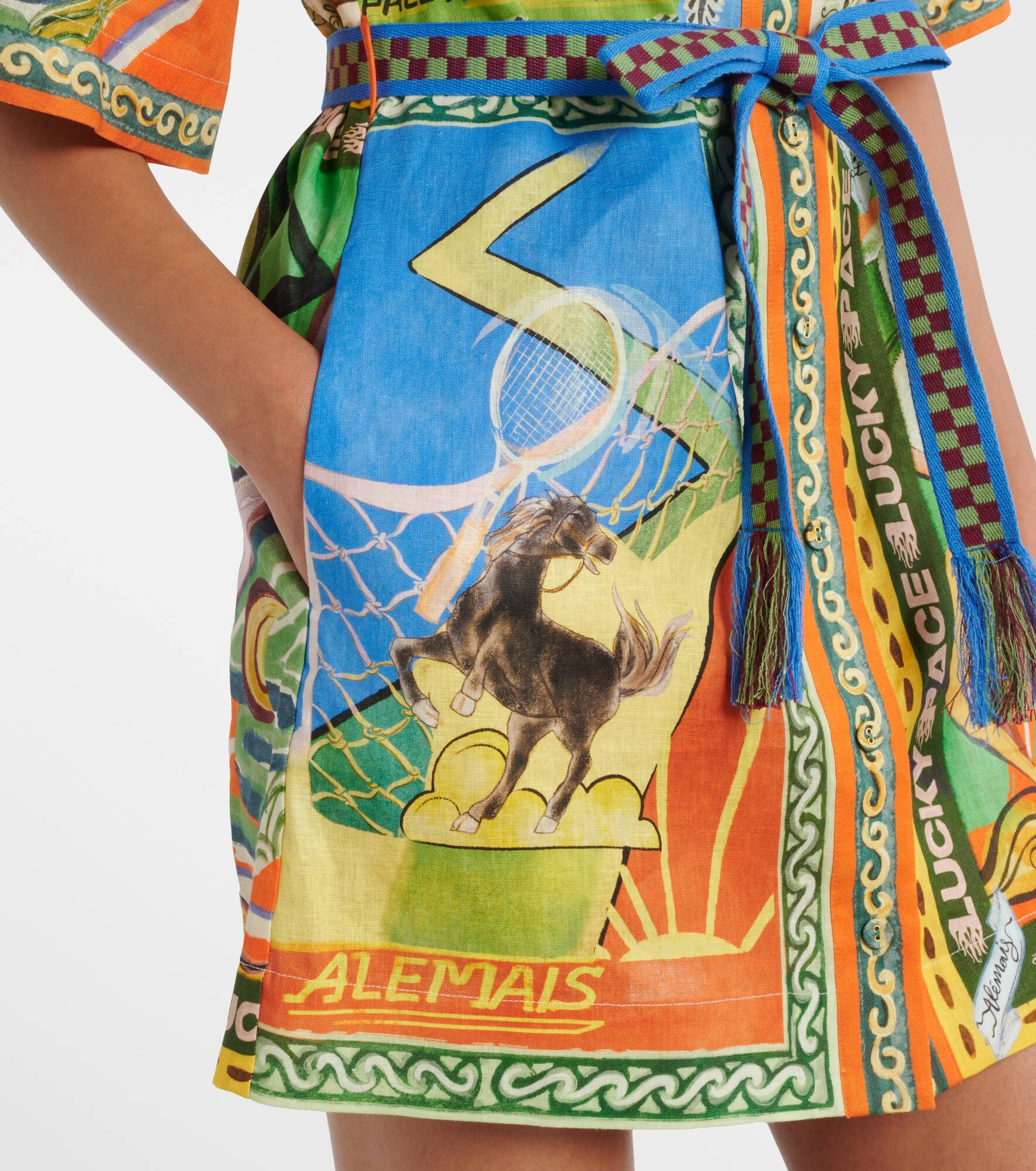 Lucky Pace printed linen shirt dress - 5