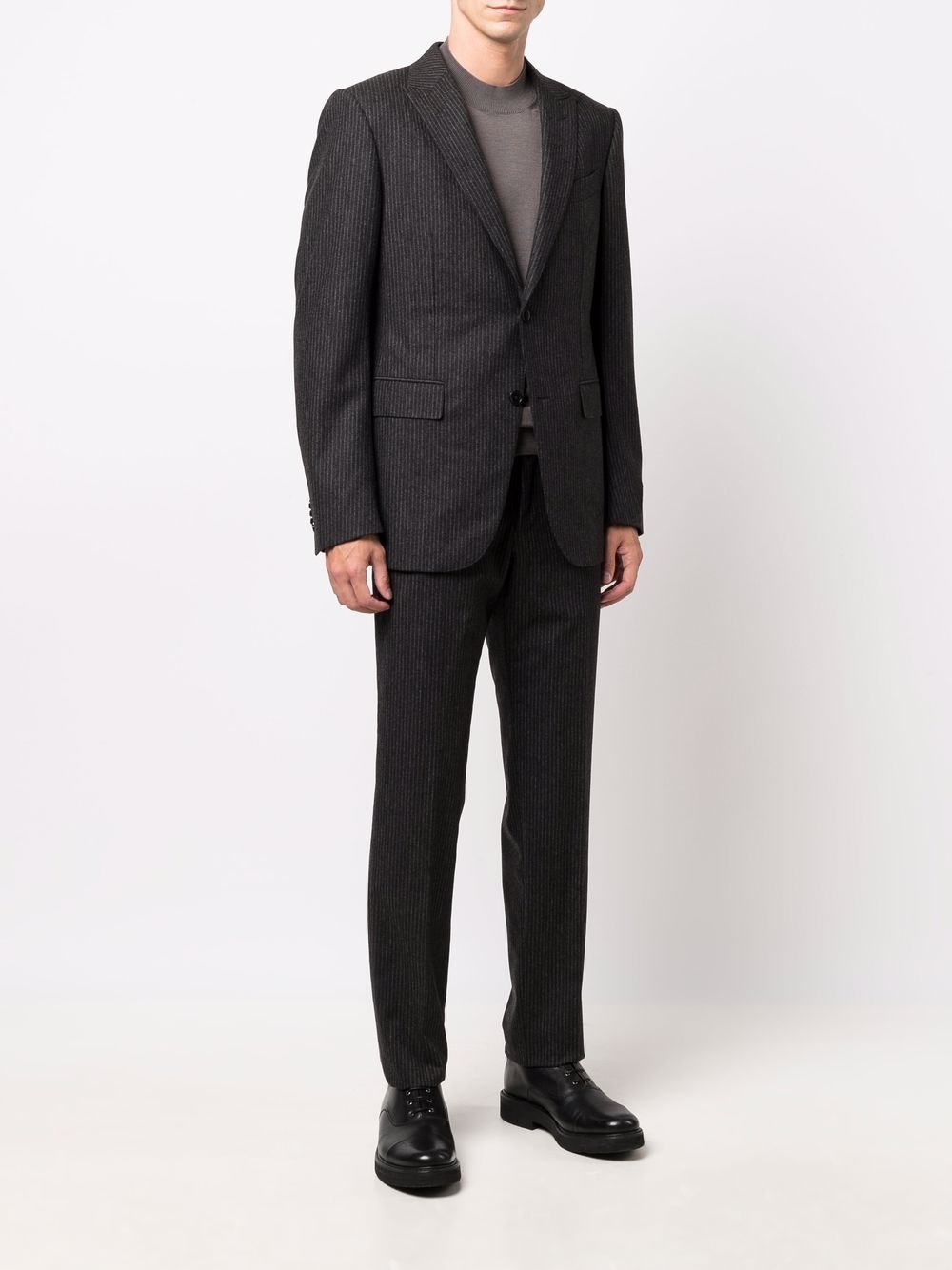 pinstriped two-piece suit - 3