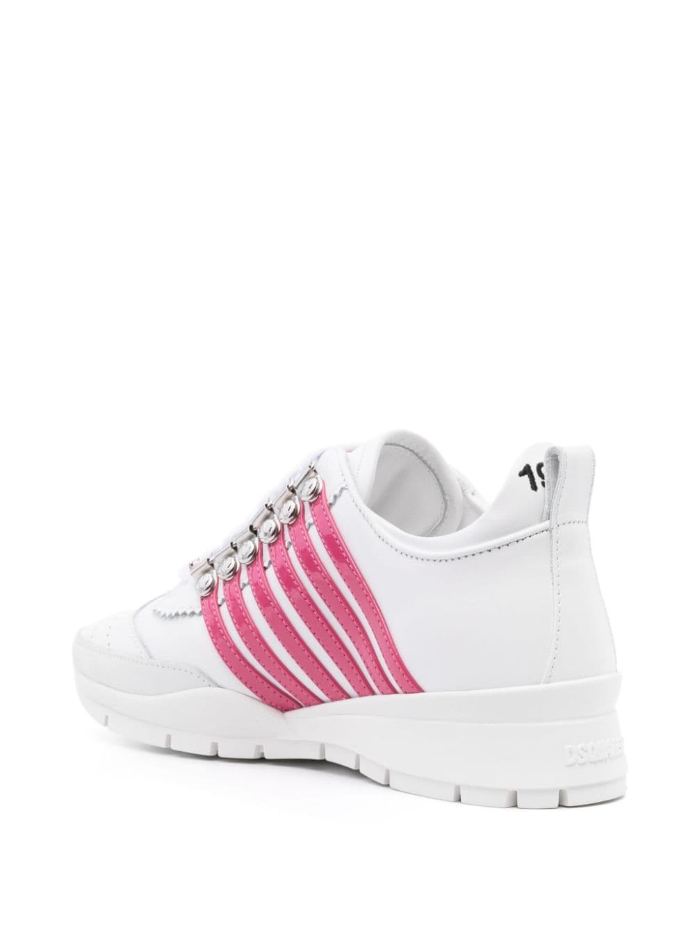 stripe-detailing leather sneakers - 3