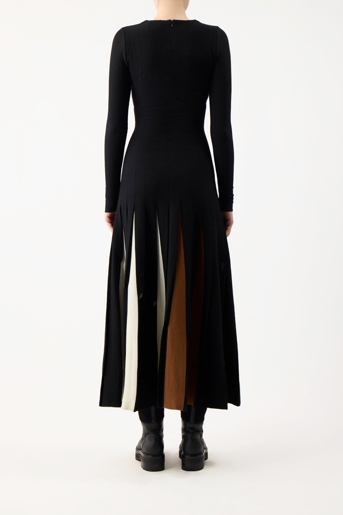Ottavia Pleated Dress in Merino Wool - 5