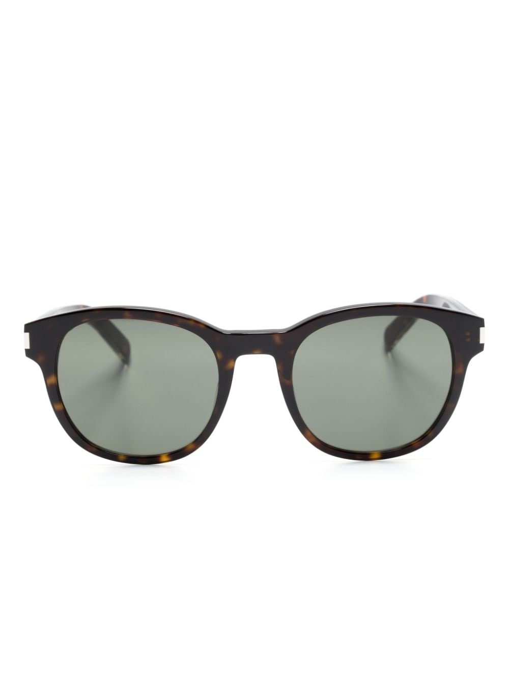 logo-engraved tortoiseshell sunglasses - 1