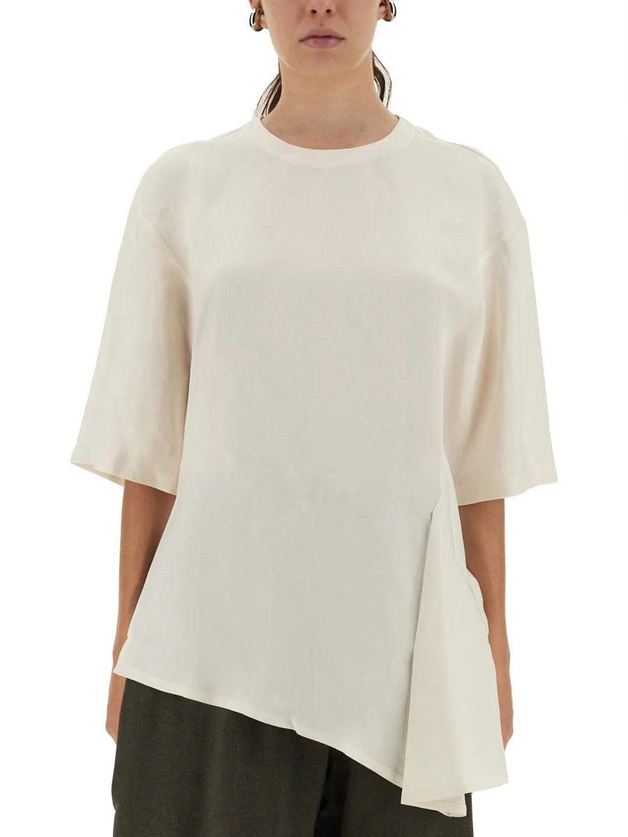 Studio Nicholson Asymmetrical "Vichy" T-Shirt - 1