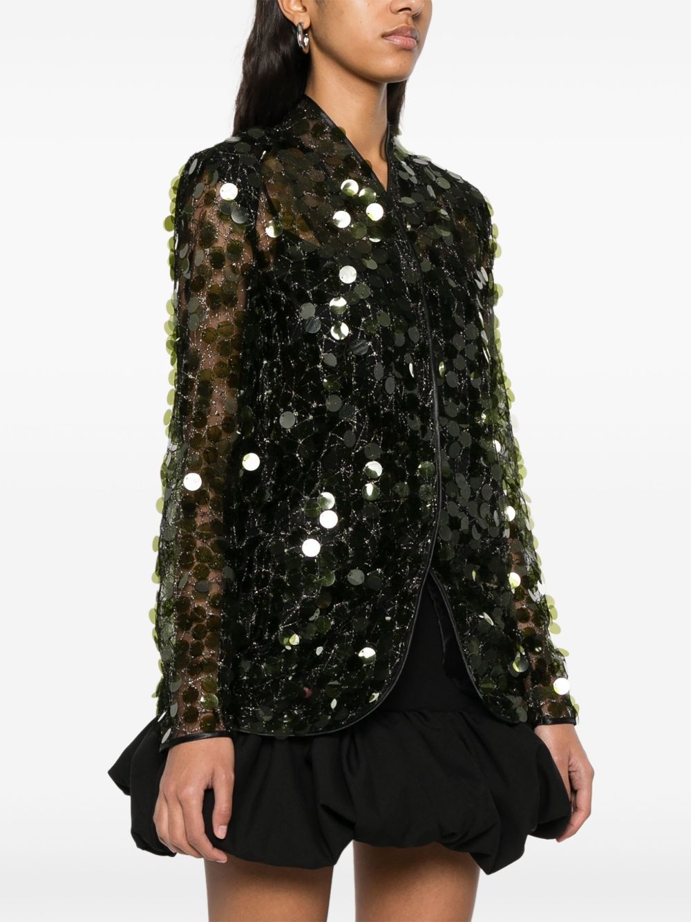 trompe l'oeil sequinned jacket - 3