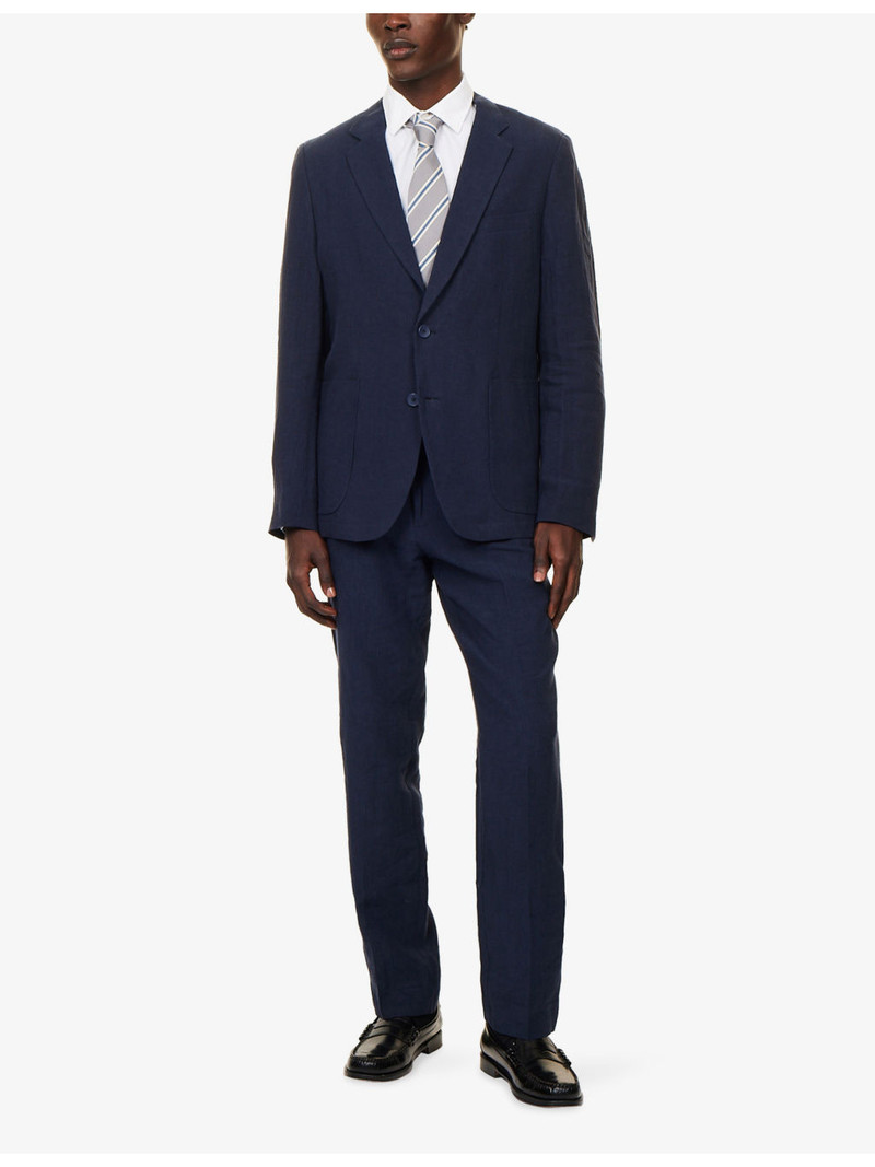 PERCIVAL Single-Breasted Notch-Lapel Linen Blazer outlook