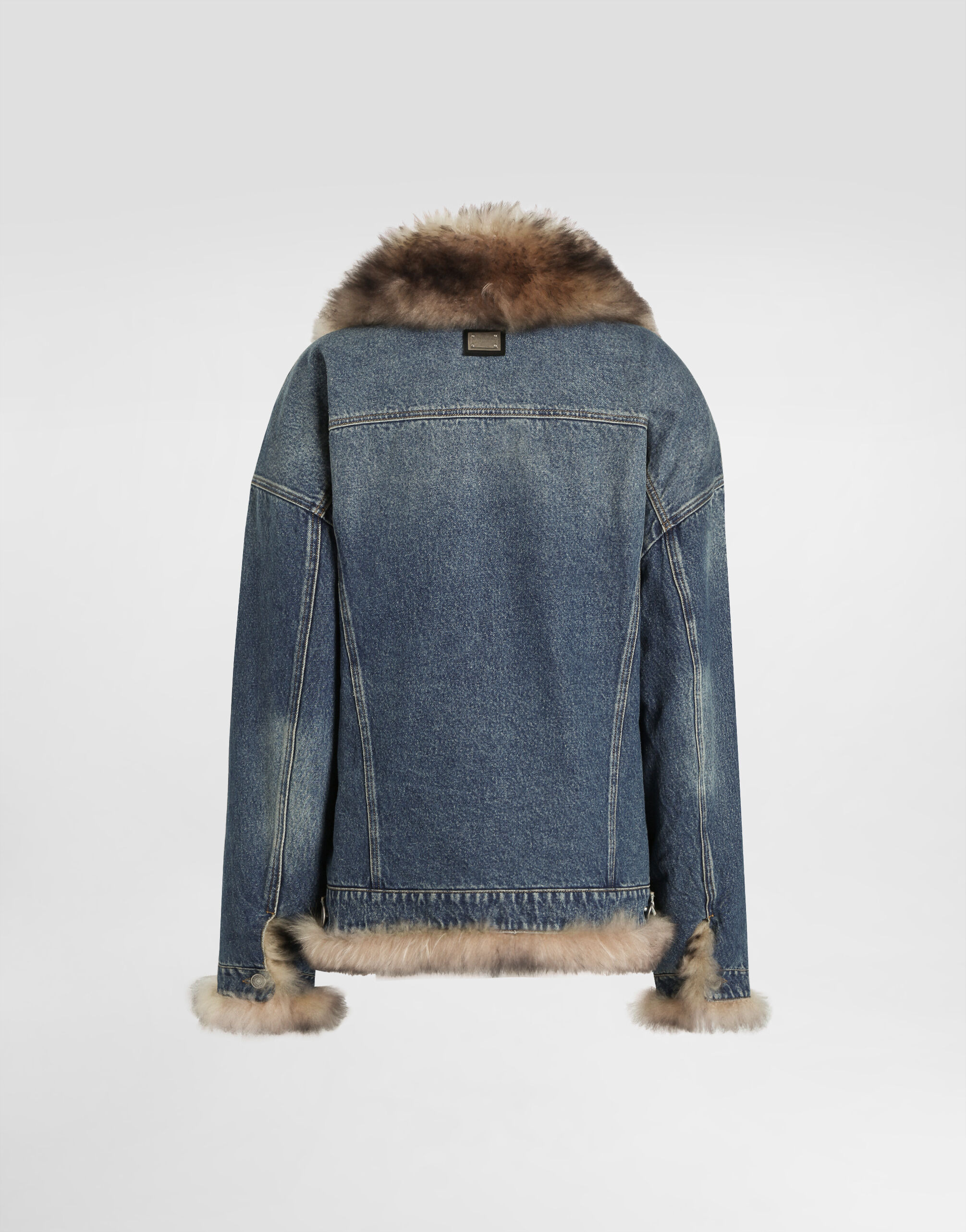 Denim jacket with fur - 7