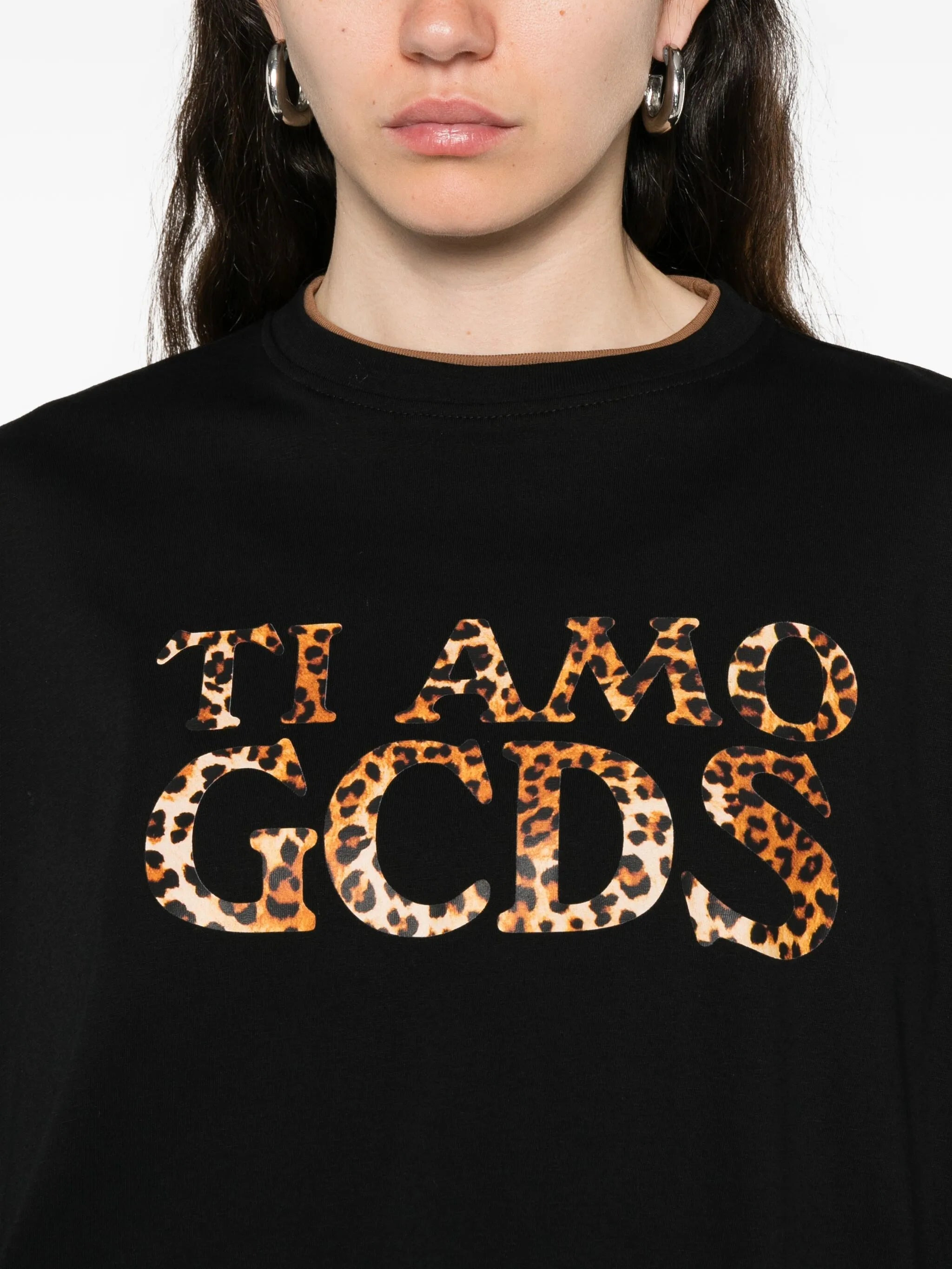 Gcds Leopard-print Trim T-shirt - 2