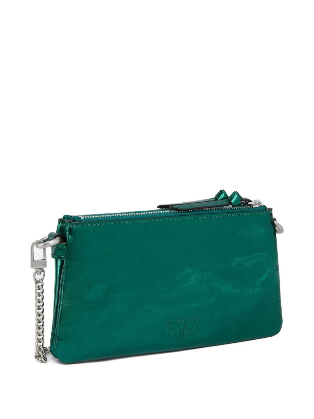 metallic calfskin chain bag - 2