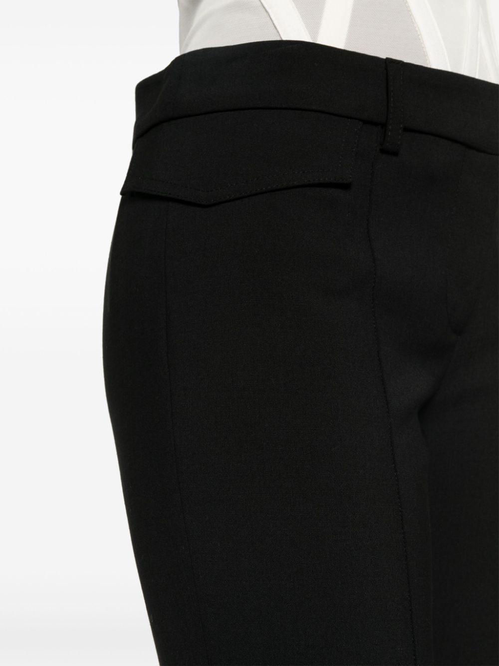 low-waist wide-leg trousers - 5