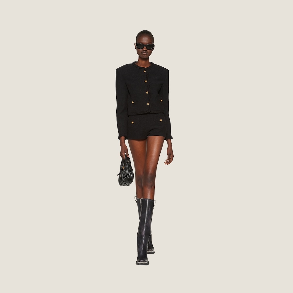Bouclé single-breasted jacket - 1