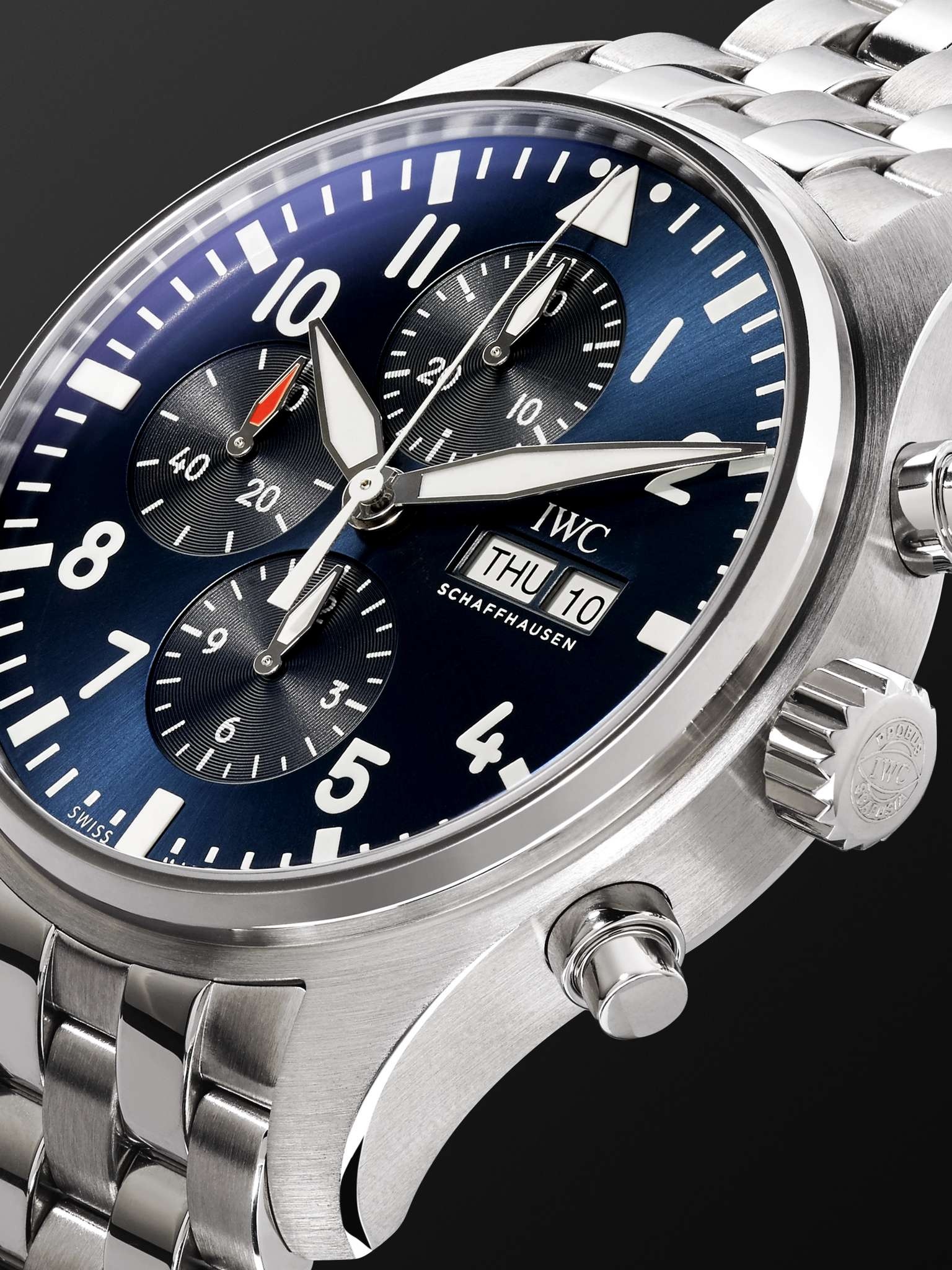 Pilot's Le Petit Prince Edition Chronograph 43mm Stainless Steel Watch, Ref. No. IW377717 - 4