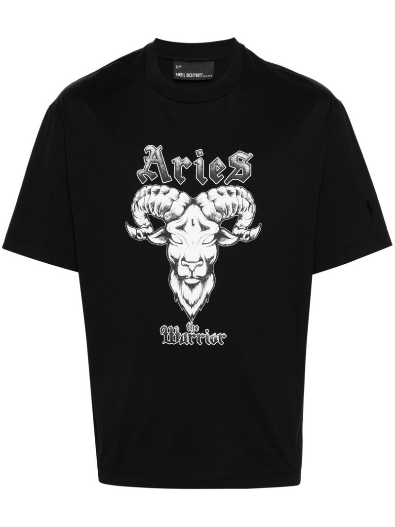 Aries graphic-print cotton T-shirt 1