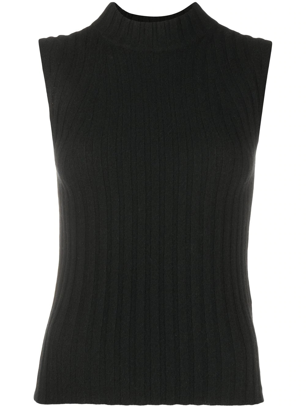 sleeveless chunky-knit cashmere jumper - 1