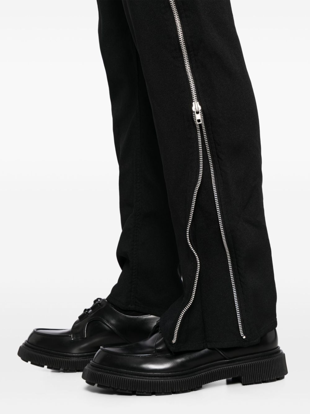 zip-up tapered trousers - 6