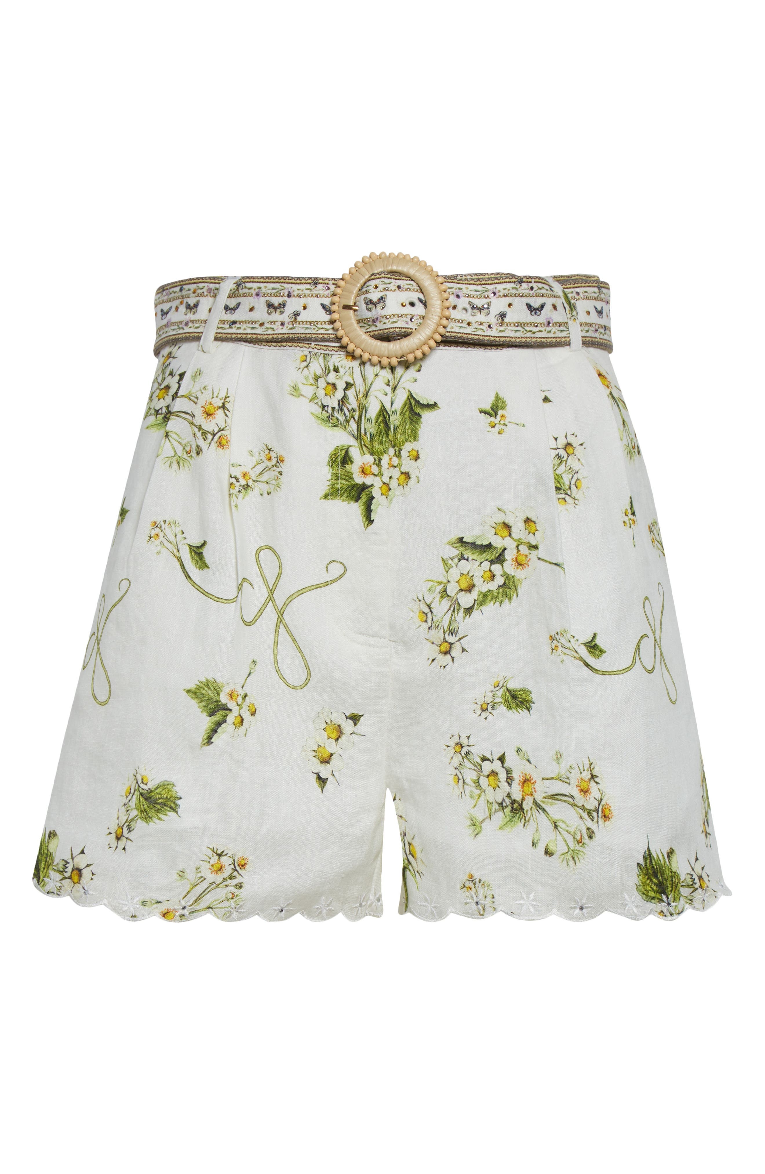 Camilla Tuck Front Belted Shorts in Botanical Utopia at Nordstrom - 6