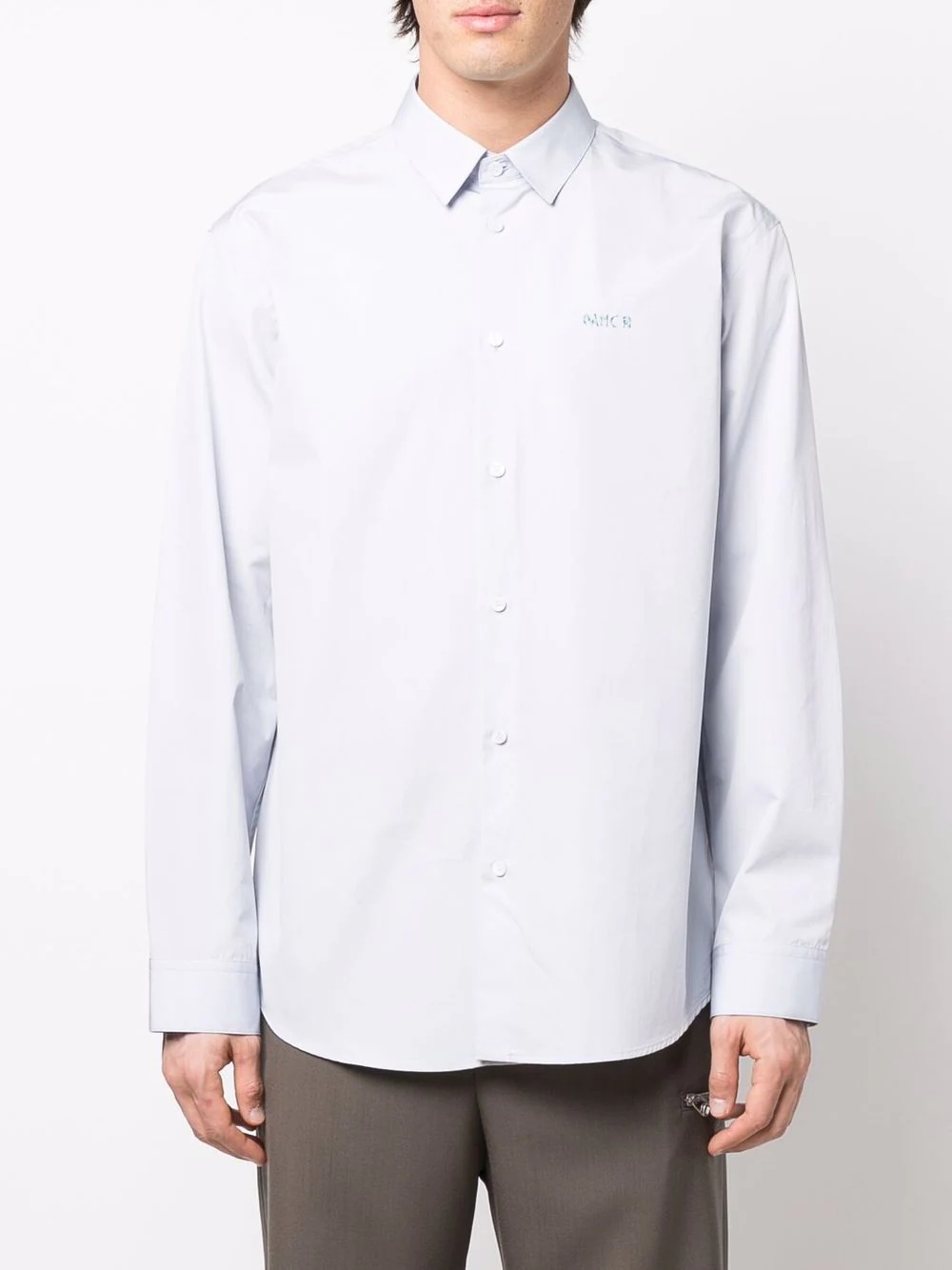 contrast-patch shirt - 4