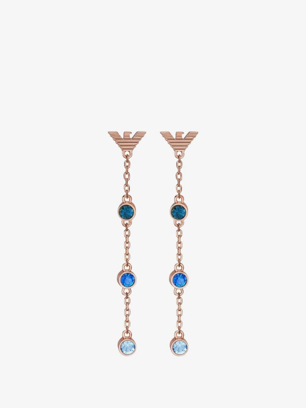 logo-plaque drop earrings - 1