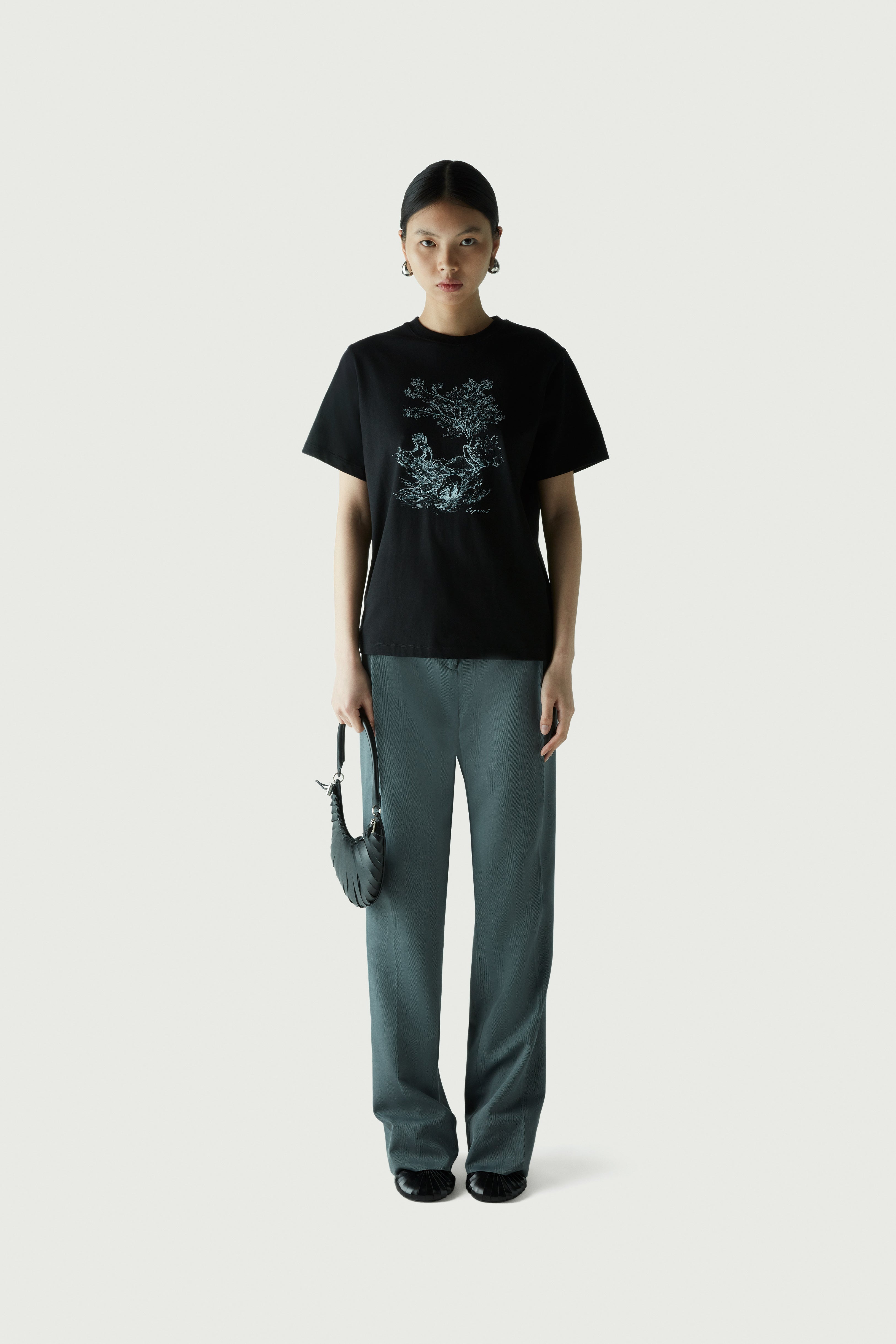 Toile De Jouy Print Logo Boxy T-Shirt - 2