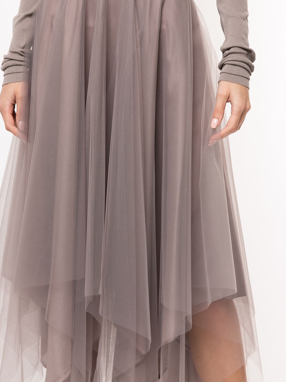 asymmetric tulle dress - 5