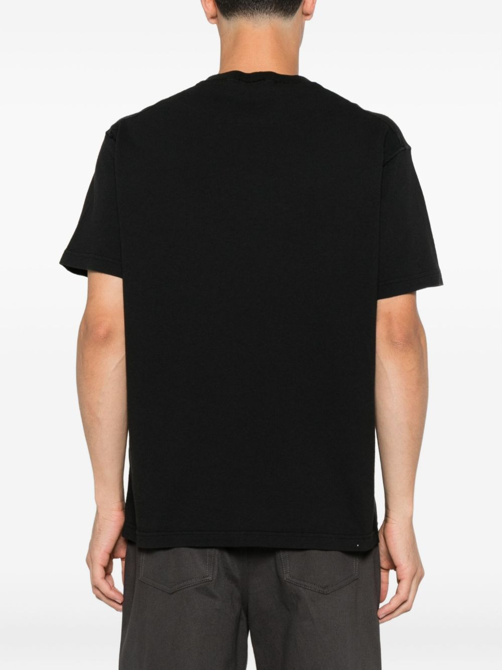 logo-patch cotton T-shirt - 3