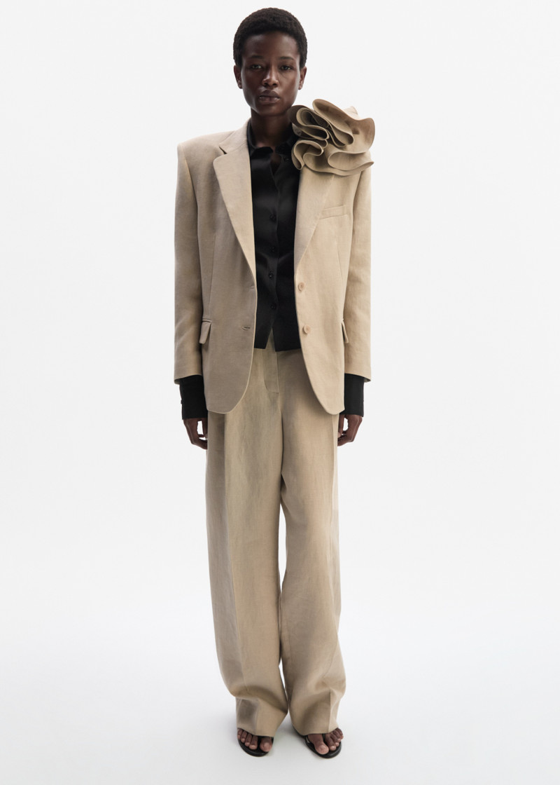 MAGDA BUTRYM Tailored wool shirt in black outlook