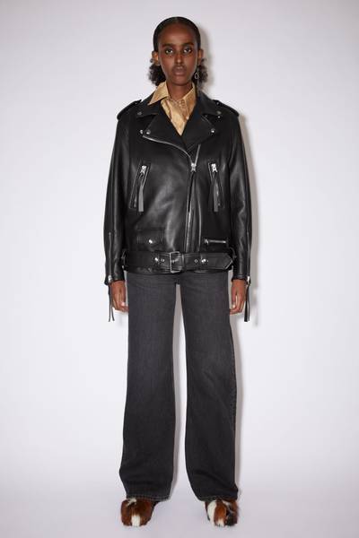 Acne Studios Oversized biker jacket - Black outlook