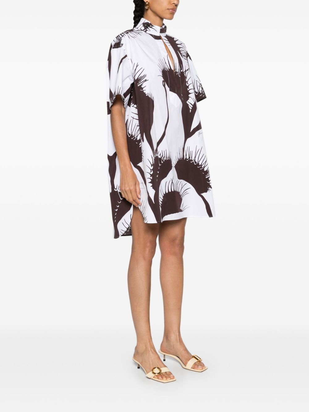 Cropped Venus print kaftan - 3