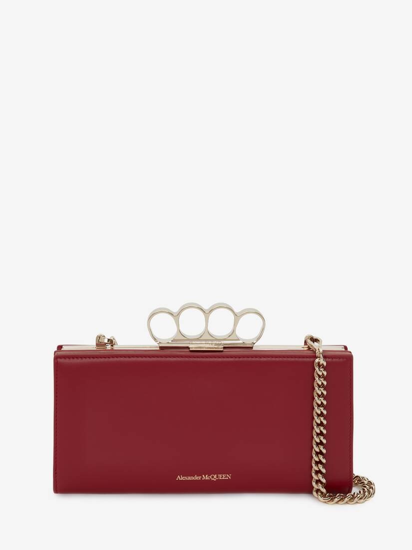 The Four Ring Case With Chain in Cherry - 1