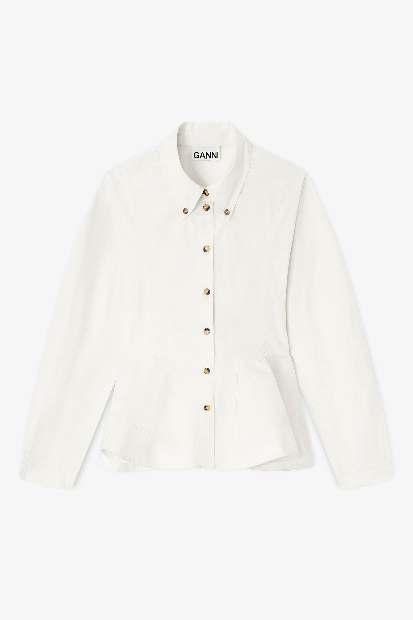IVORY PEPLUM SHIRT - 1