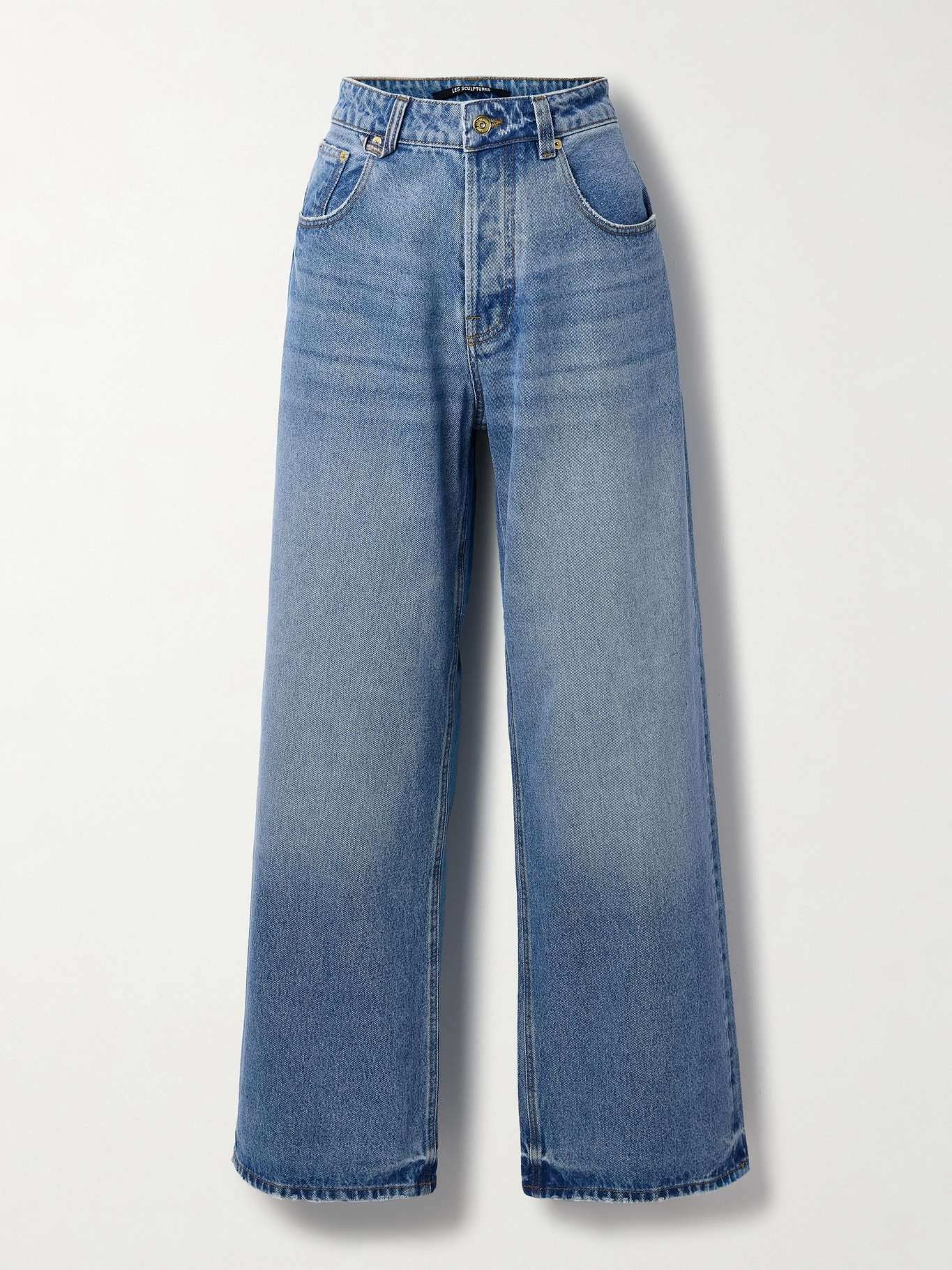 Le De-Nîmes recycled high-rise wide-leg jeans - 1