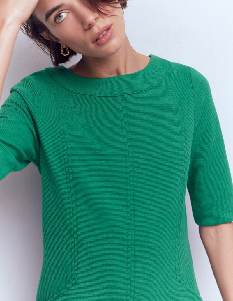 Nessa Ottoman Shift Dress-Jewel Green 3