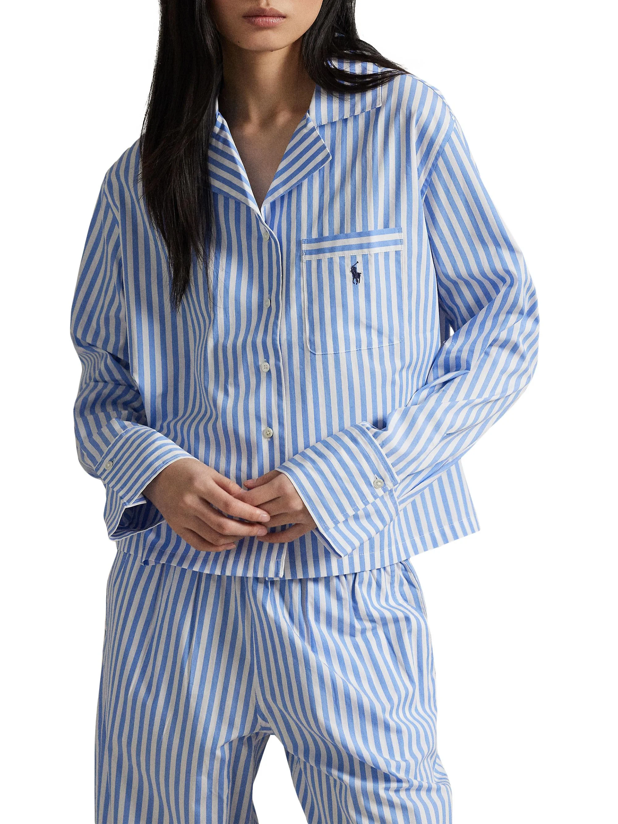 Women's Shirting Stripes Relaxed-Fit Pajamas - White Cloud Hydra - 1