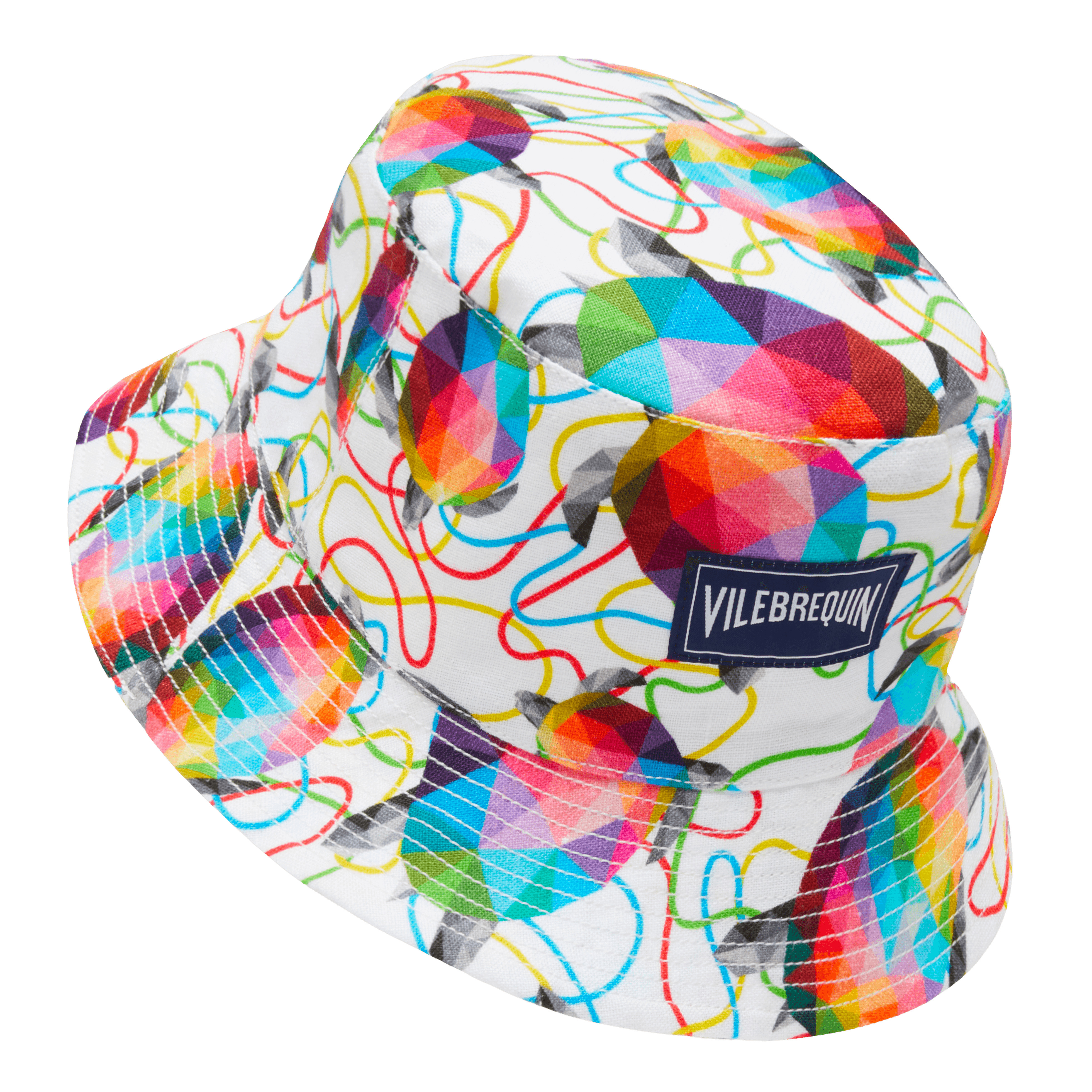 Linen Bucket Hat Tortugas - Vilebrequin x Okuda San Miguel - 1