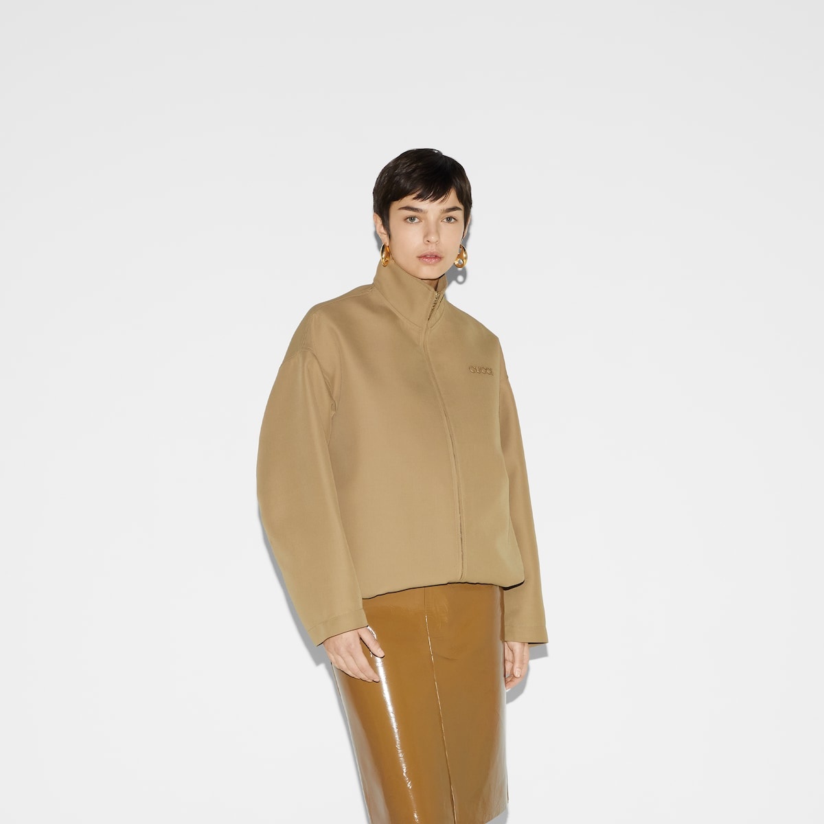 Acetate Gabardine bomber jacket - 3