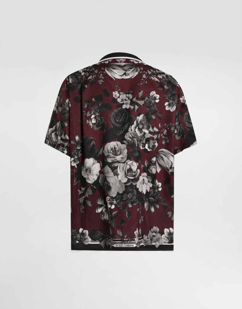 Dolce & Gabbana Peony ramage-print hawaii twill shirt outlook