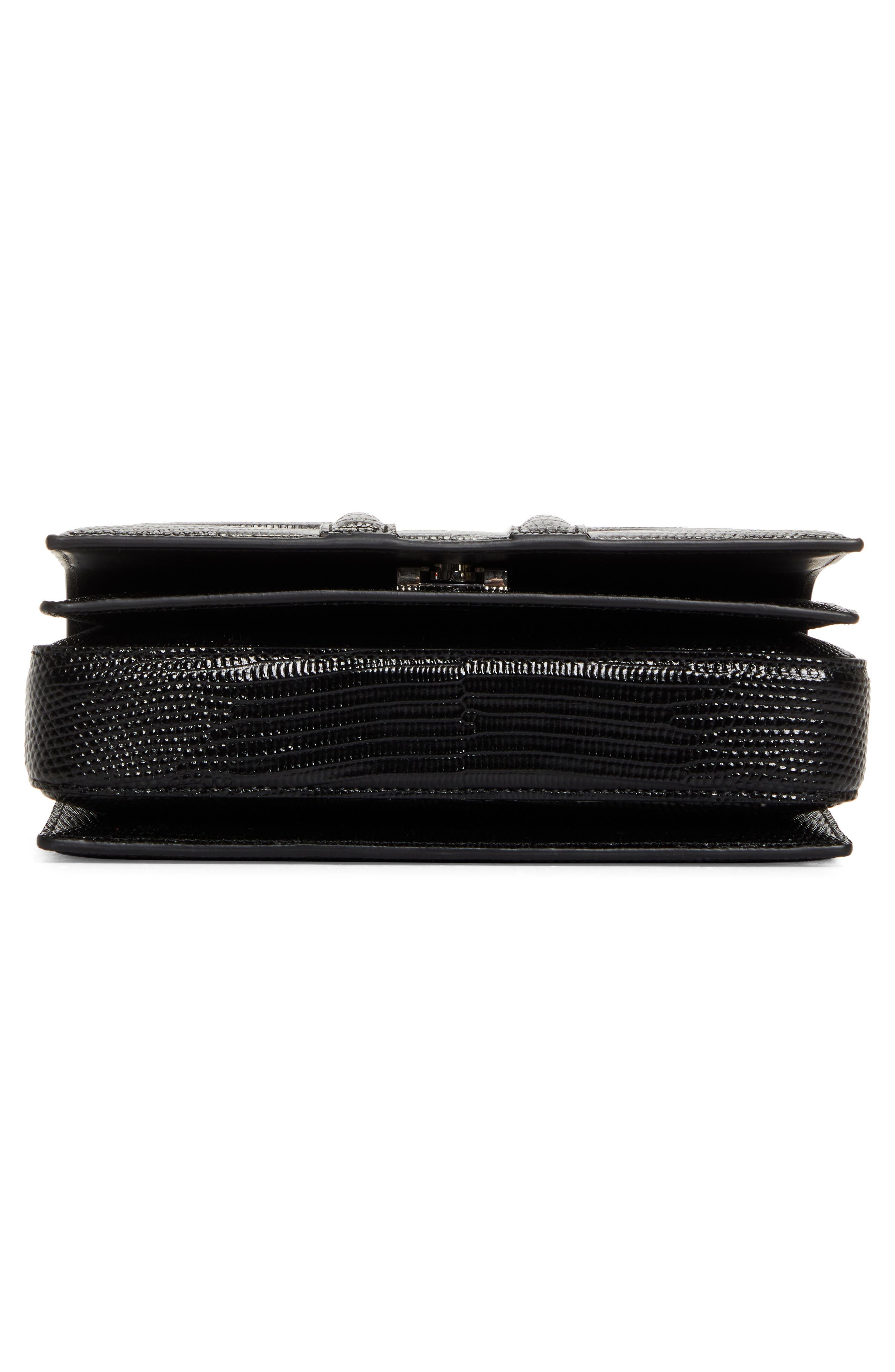 TOTEME Mini T-Flap Lizard Embossed Leather Top Handle Bag in Black at Nordstrom - 7