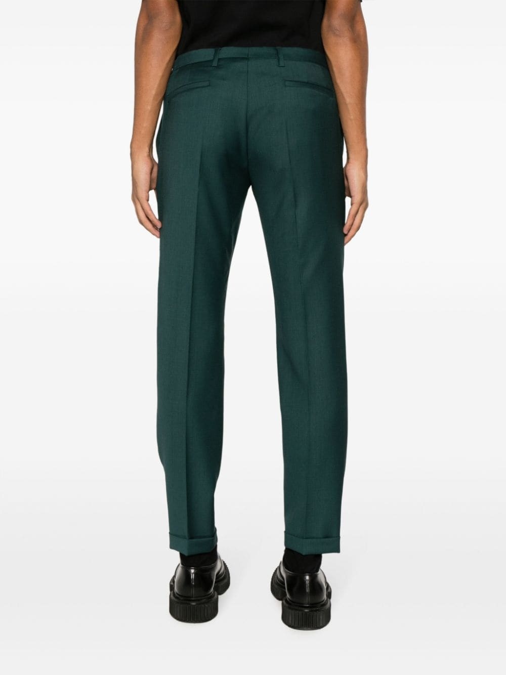 tapered-leg wool trousers - 4