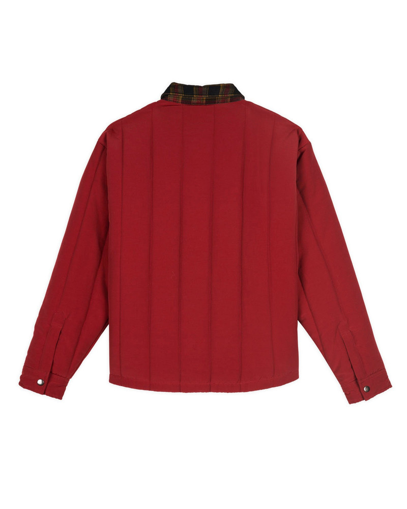BRAIN DEAD Puffer Button Up Shirt Jacket - Red outlook