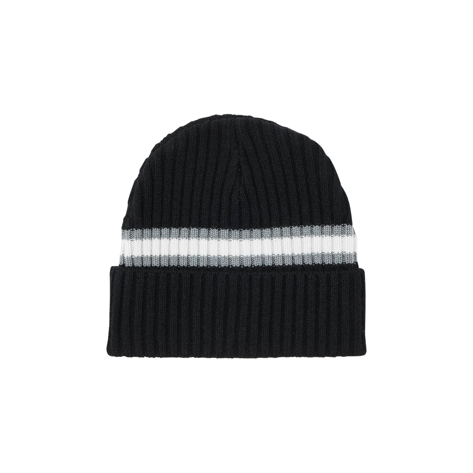 Supreme Supreme Stripe Cashmere Beanie 'Black' | REVERSIBLE