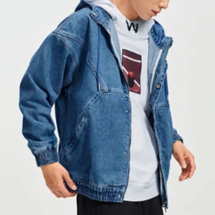 Li-Ning Way Of Wade Loose Fit Denim Hooded Jacket 'Denim Blue' AJDR241-4 - 4