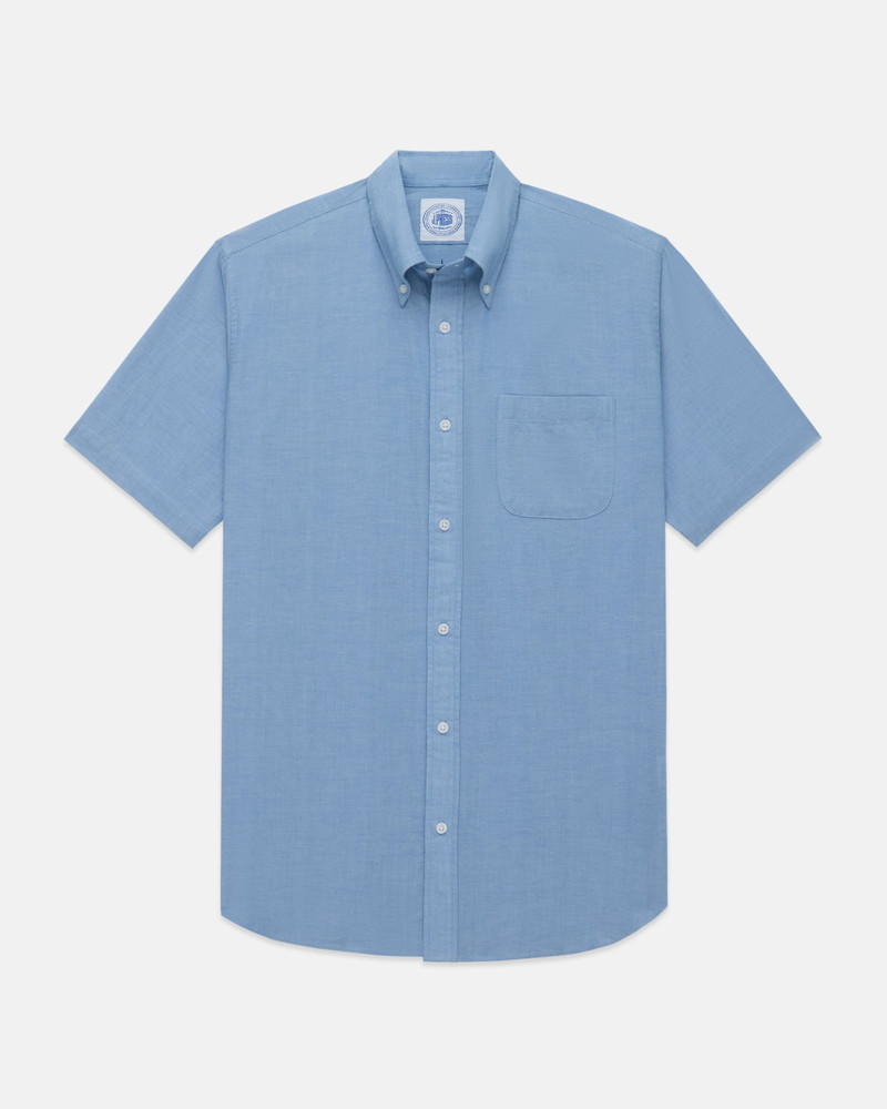J. PRESS SHORT SLEEVE CHAMBRAY SPORT SHIRT - CLASSIC FIT outlook