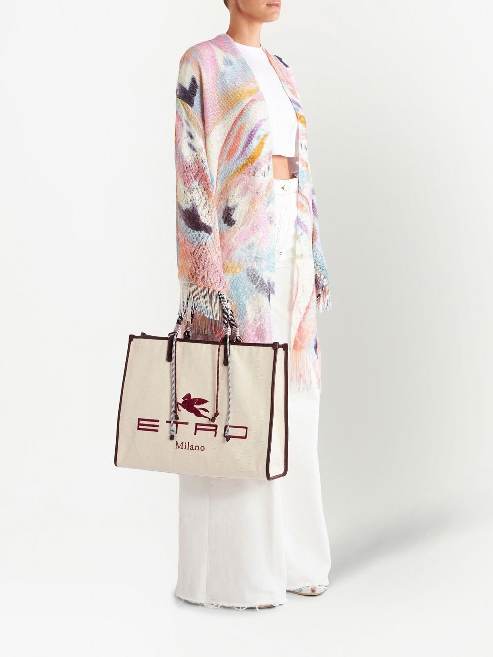 logo-embroidered tote bag - 2