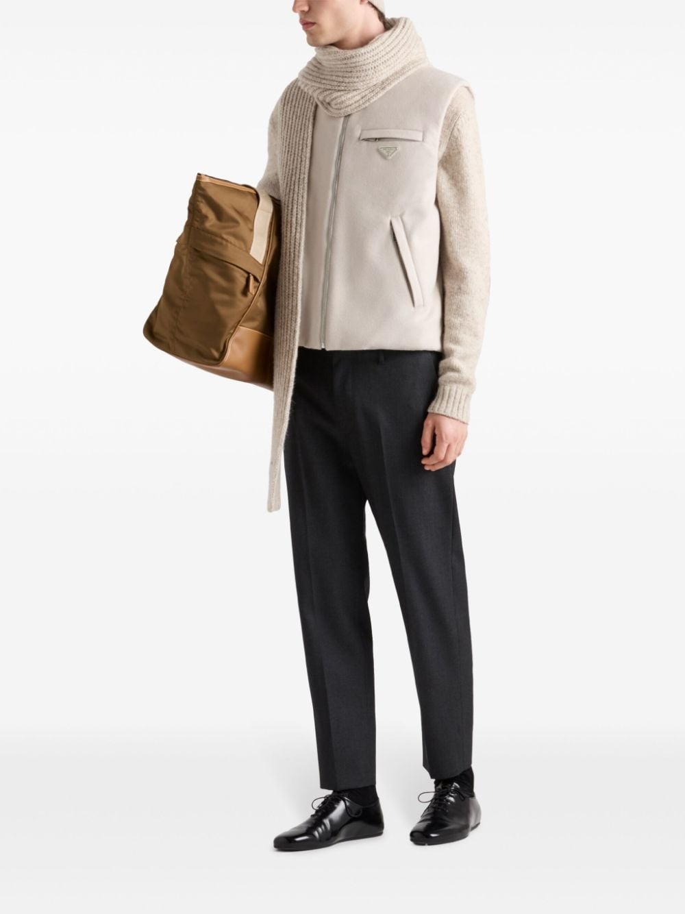 padded cashmere vest - 2