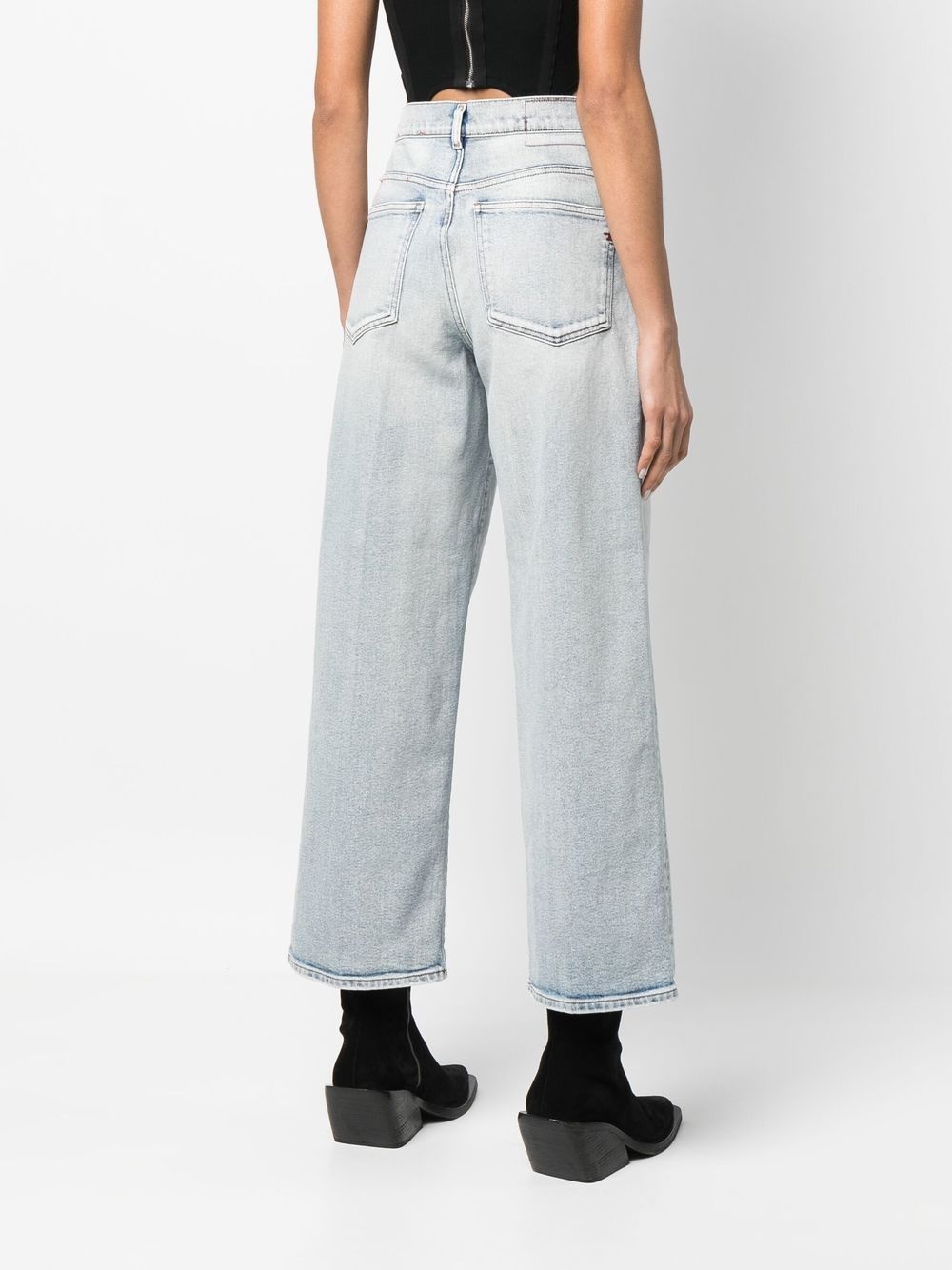 cropped wide-leg jeans - 4