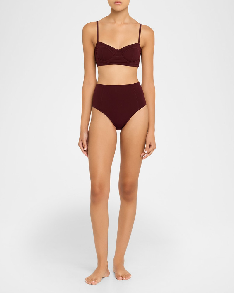ULLA JOHNSON Zahara High Waist Bikini Bottoms outlook