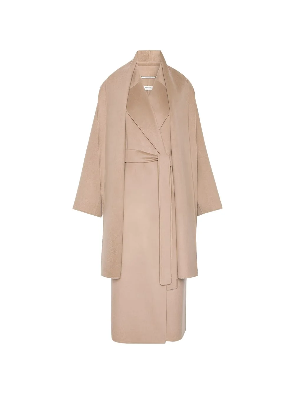 belted single-breasted coat - 1