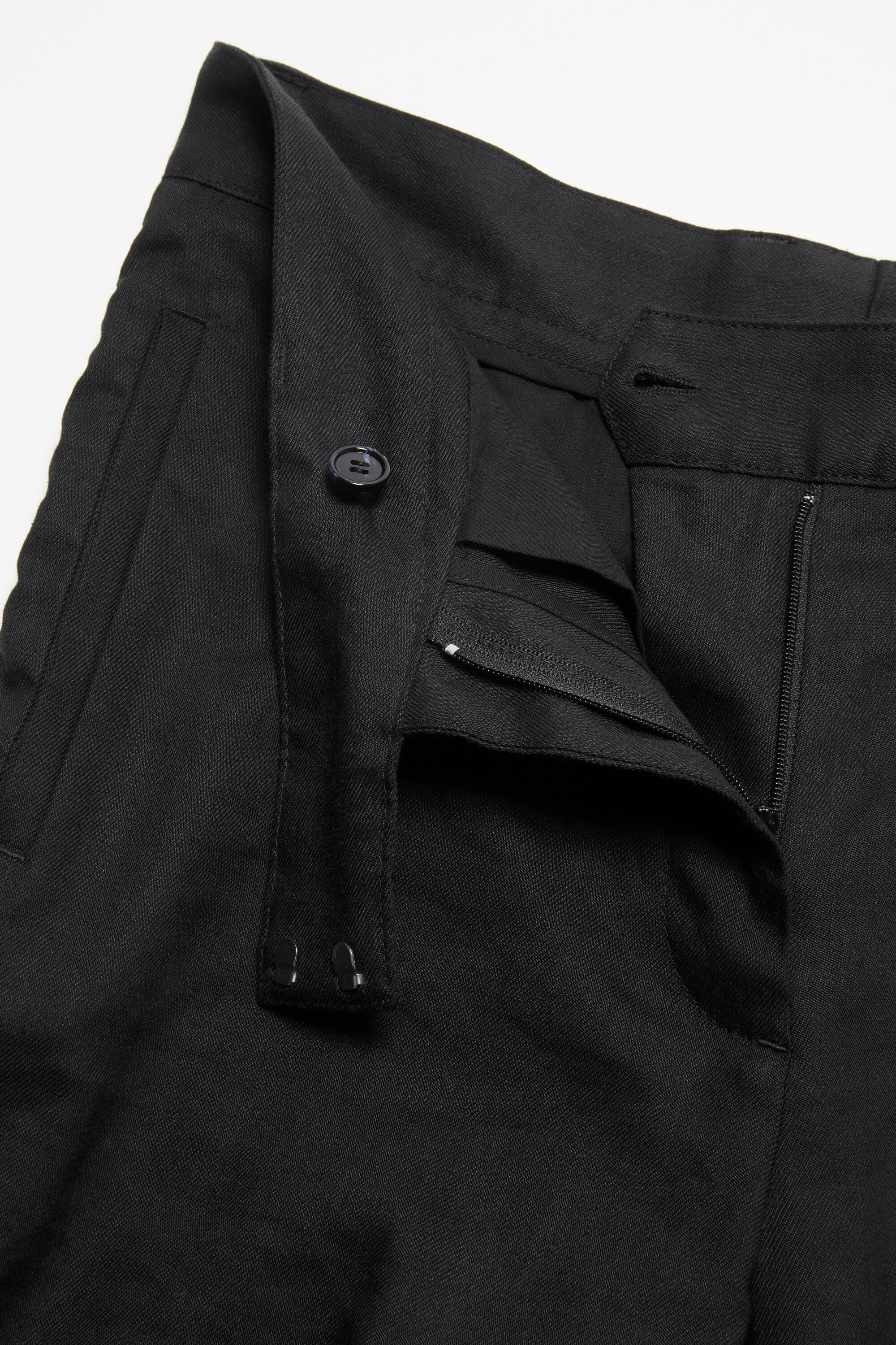 Fluid linen trousers - Black - 6