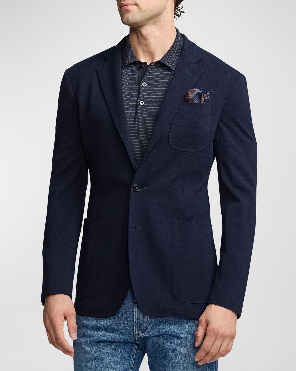 Men's Equestrian Cashmere Silk Pocket Square - 2