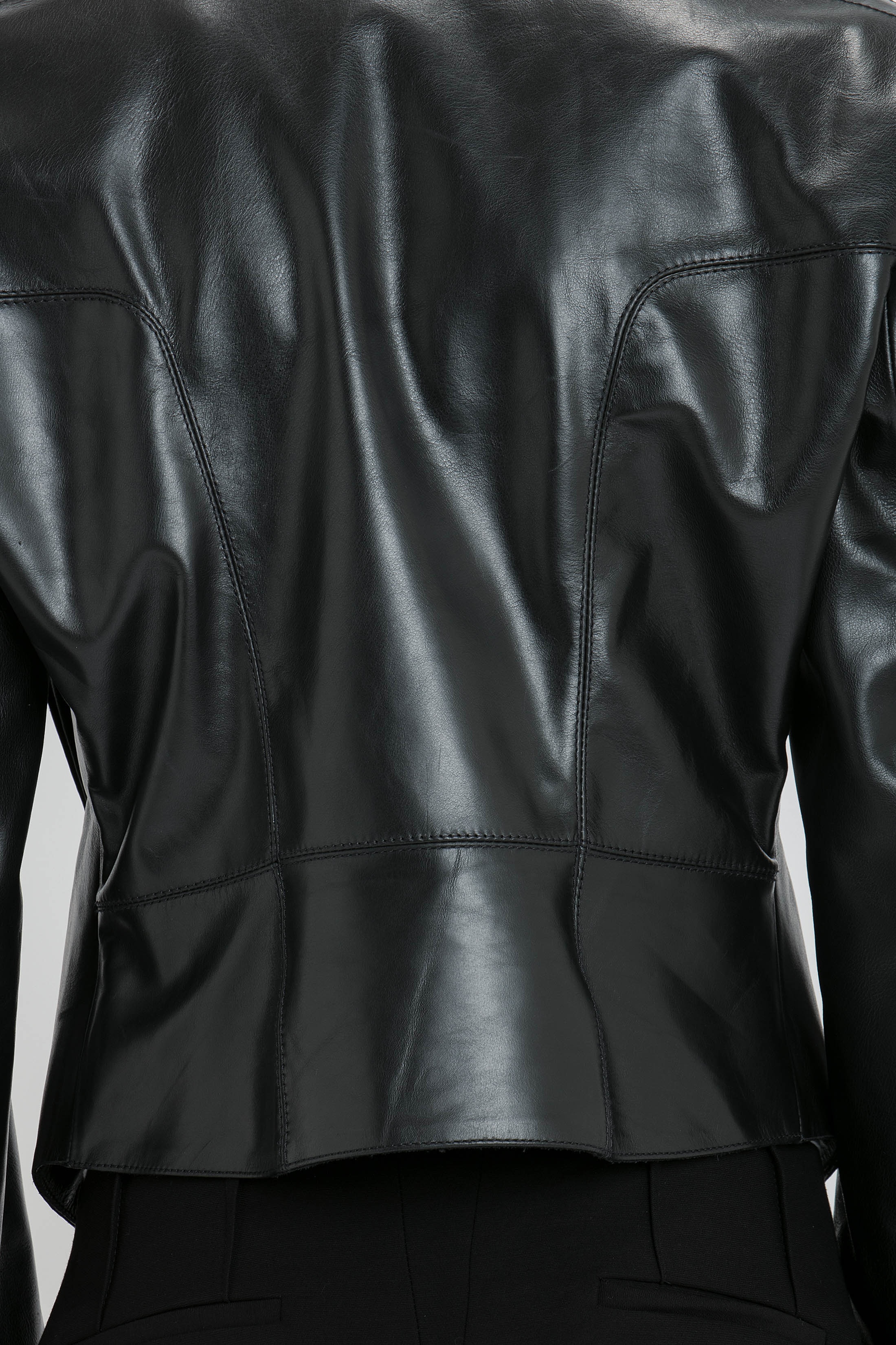 Tailored Biker Jacket In Black - 9